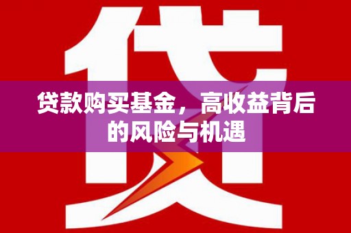 大东贷款购买基金，高收益背后的风险与机遇