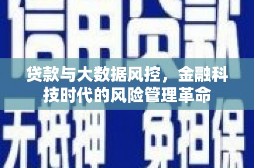 临海贷款与大数据风控，金融科技时代的风险管理革命