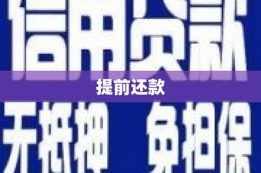宣化提前还款