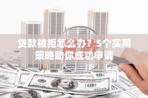 双清贷款被拒怎么办？5个实用策略助你成功申请