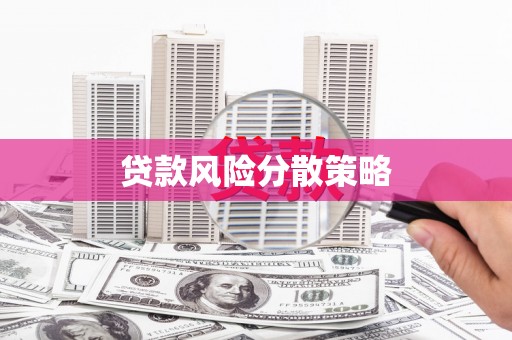 蓬溪贷款风险分散策略