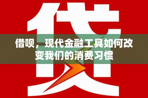 金寨借呗，现代金融工具如何改变我们的消费习惯