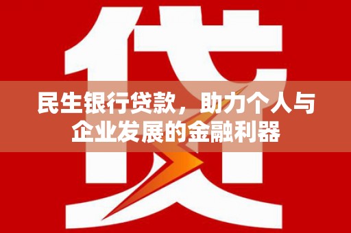 金塘民生银行贷款，助力个人与企业发展的金融利器