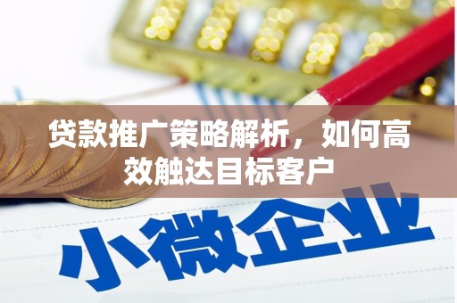 香港贷款推广策略解析，如何高效触达目标客户