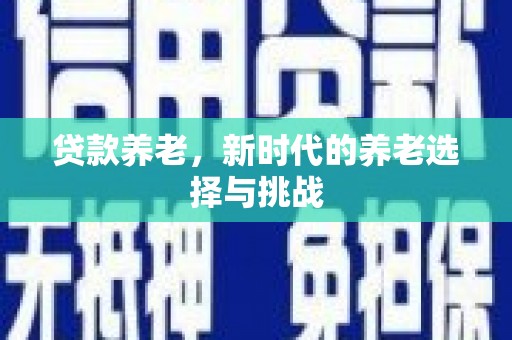 学甲贷款养老，新时代的养老选择与挑战