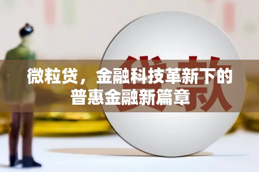 徽州微粒贷，金融科技革新下的普惠金融新篇章
