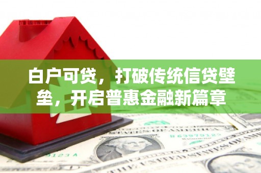 秀洲白户可贷，打破传统信贷壁垒，开启普惠金融新篇章